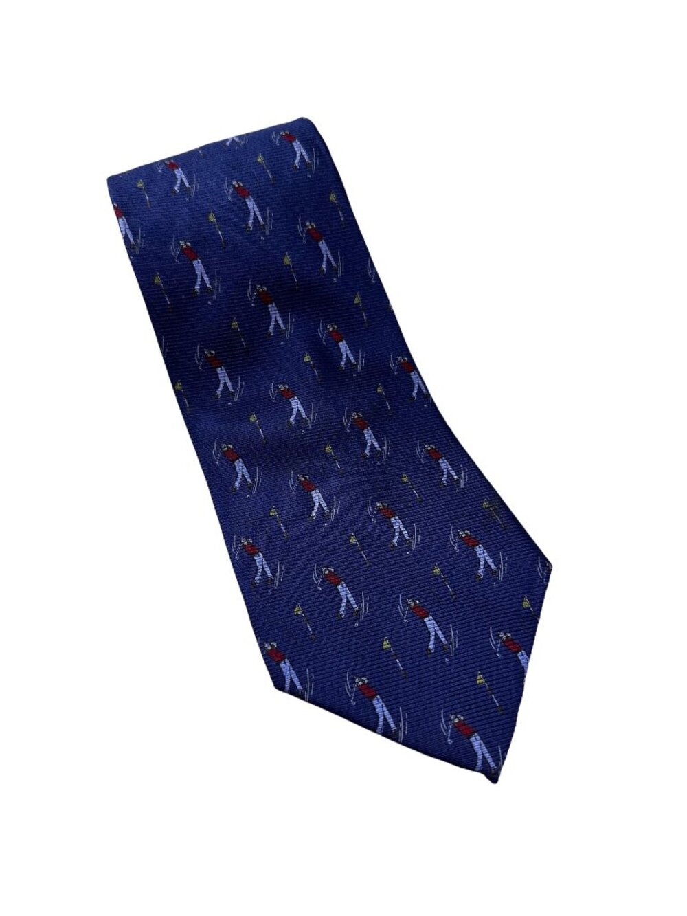Lauren Ralph Lauren Golf Swing Silk Necktie Mens Accessories USA Tie Blue